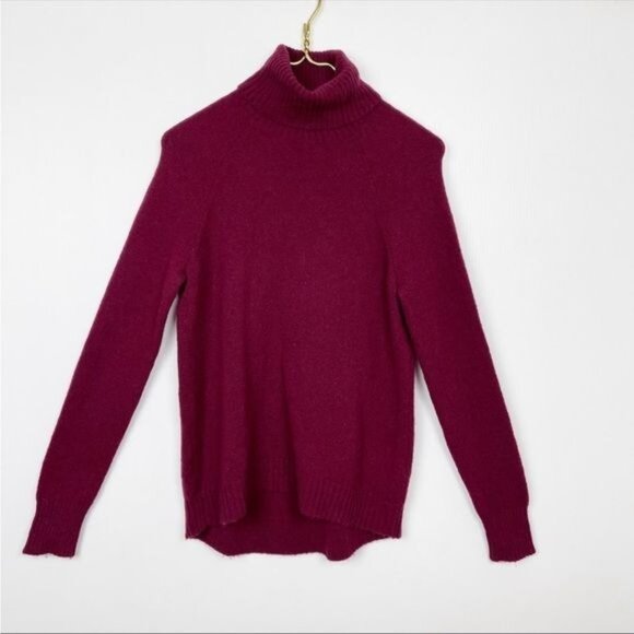 J Crew Supersoft Turtleneck Sweater Pullover Preppy Burgundy XSmall AF023 - Picture 2 of 9